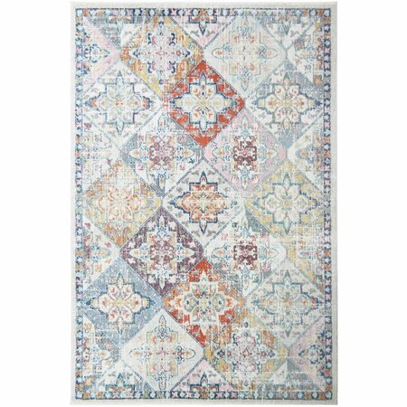 MAYBERRY RUG 7 ft. 10 in. x 9 ft. 10 in. Barcelona Porcelain Area Rug, Multi Color BC9346 8X10